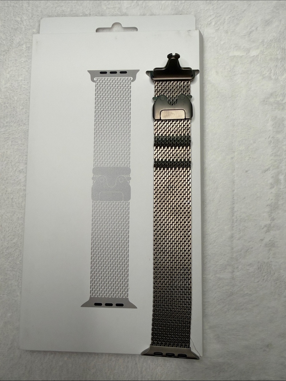 Apple Natural Titanium Milanese Loop Watch Band